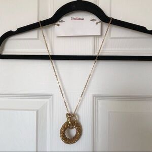 Gold Twisted Knot Pendant Necklace